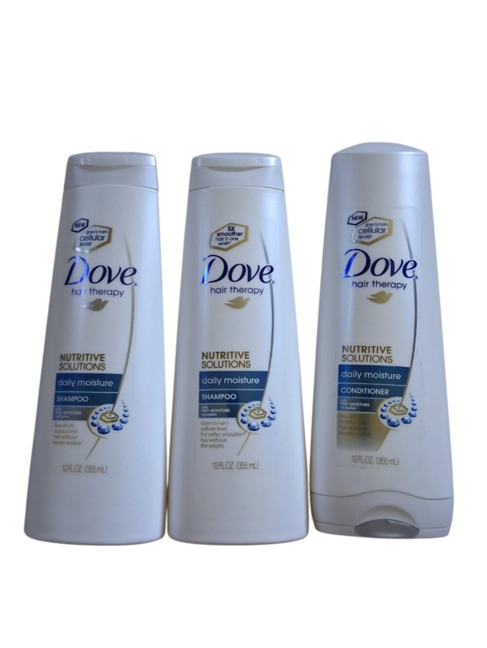 NEW Dove Daily Moisture Nutritive Solutions Shampoo And Condition Bundle Lot
